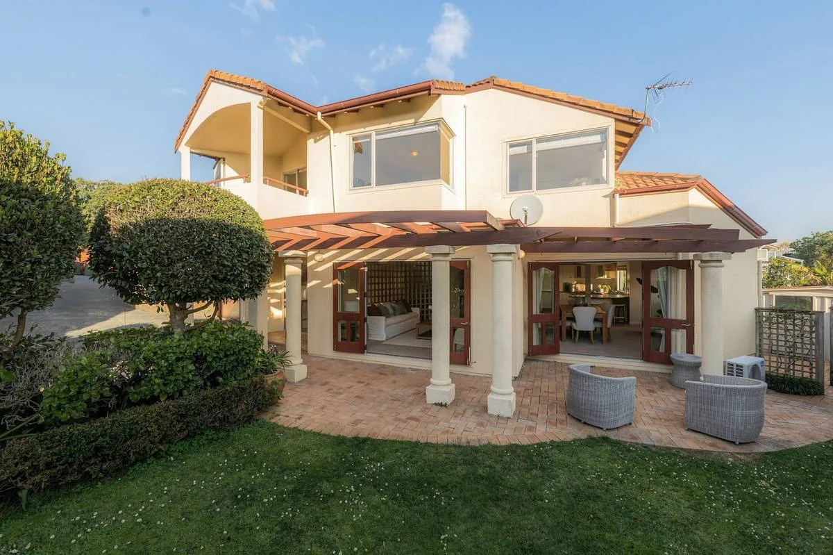 Mediterranean elevation, full frontage