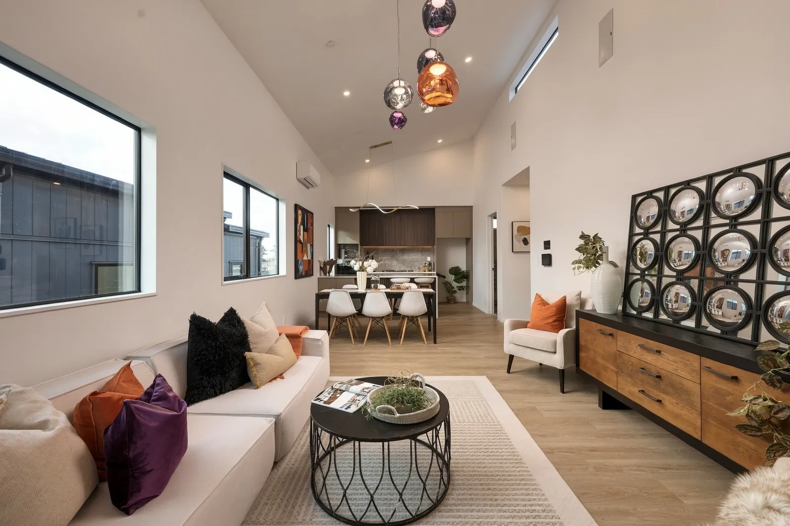 The same Auckland living room finished in BRUT — Moody. Architectural. Confident.