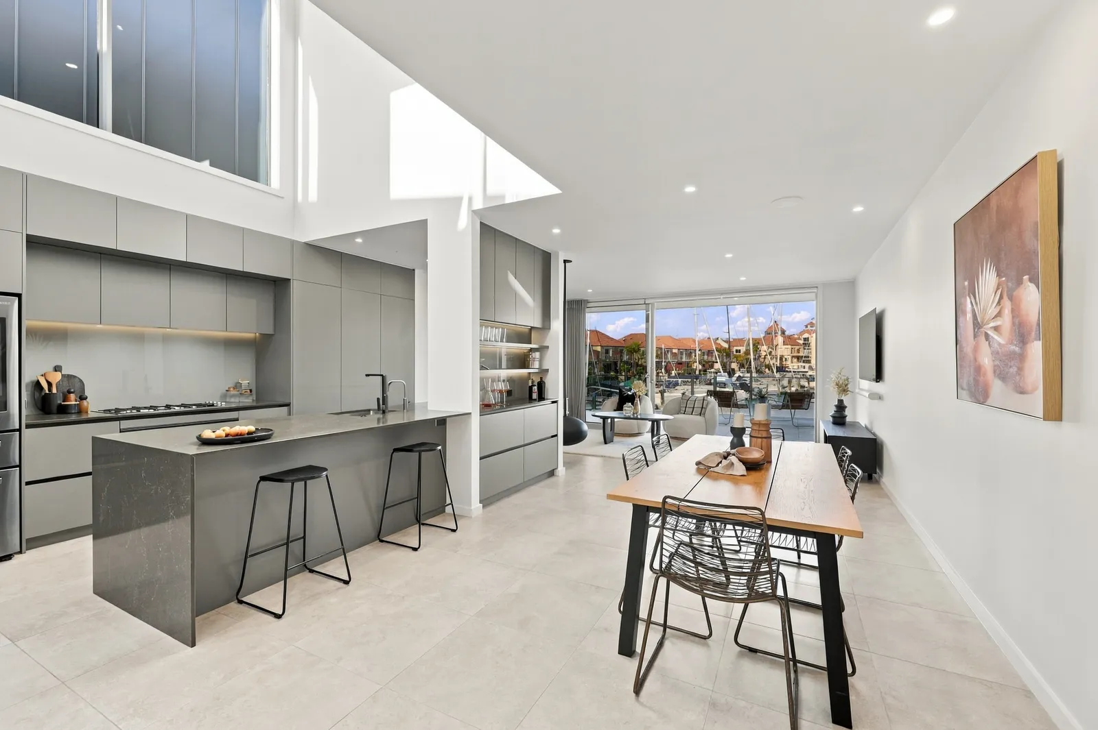 Kitchen, waterfront townhouse in Gulf Harbour, Hibiscus Coast