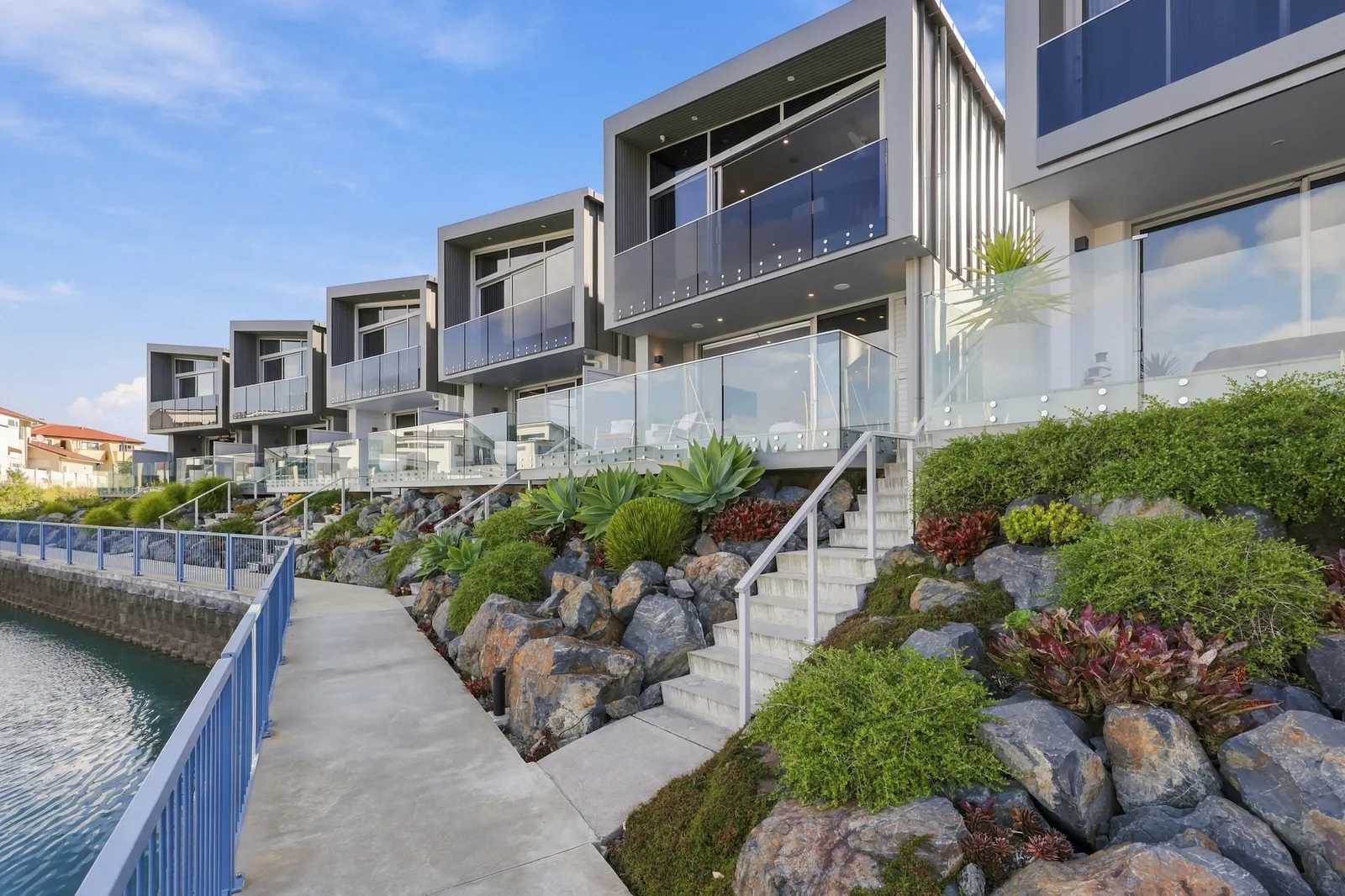 Waterfront path, waterfront townhouse in Gulf Harbour, Hibiscus Coast