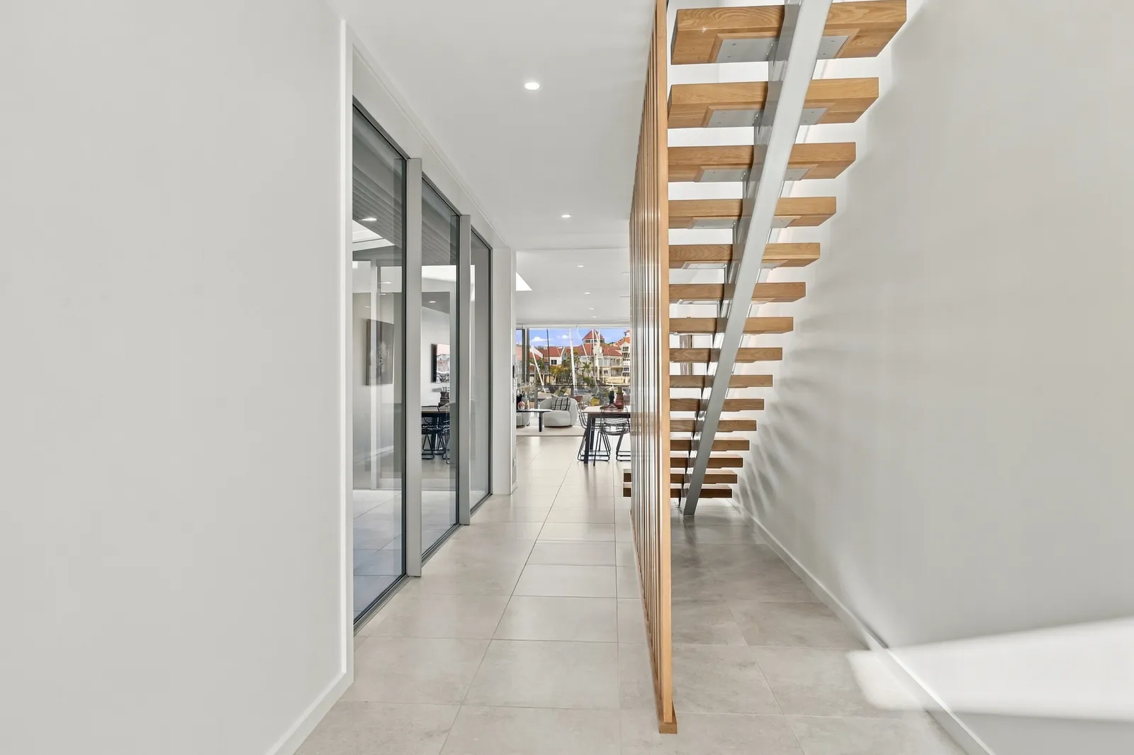 Stair, waterfront townhouse in Gulf Harbour, Hibiscus Coast