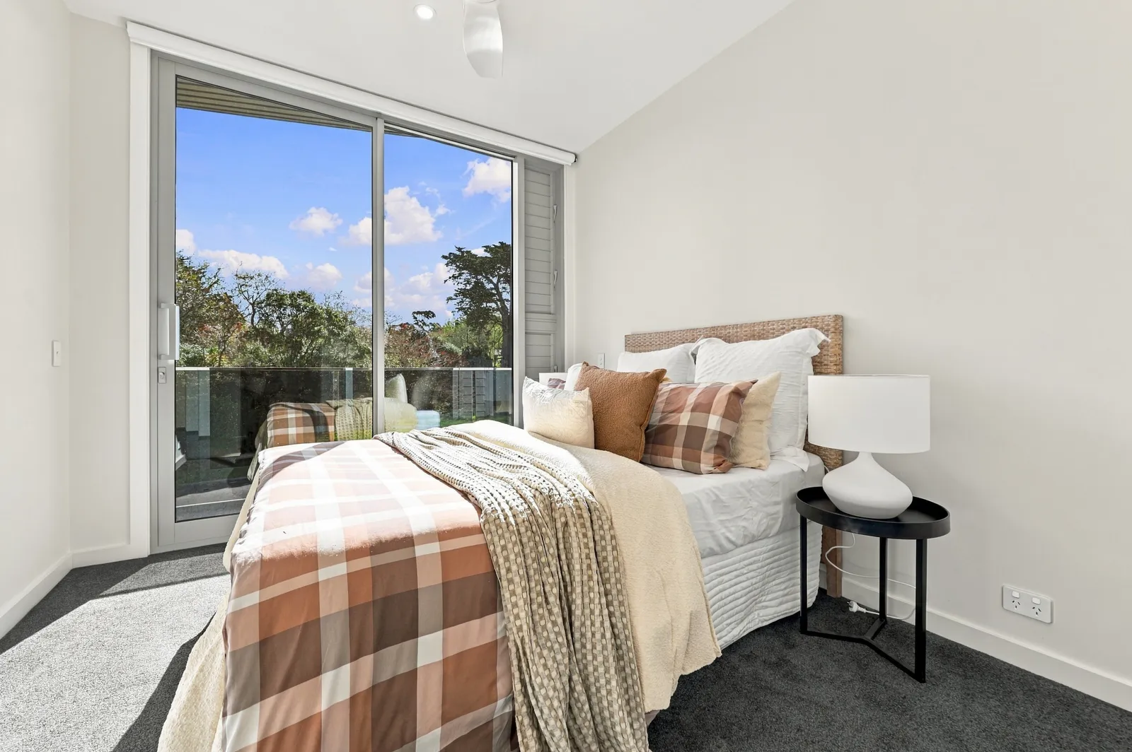 Bedroom three, waterfront townhouse in Gulf Harbour, Hibiscus Coast