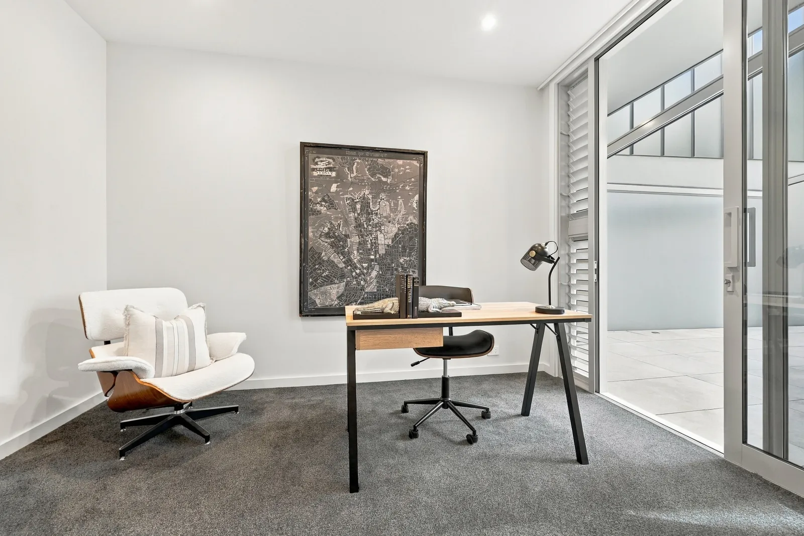 Study, waterfront townhouse in Gulf Harbour, Hibiscus Coast