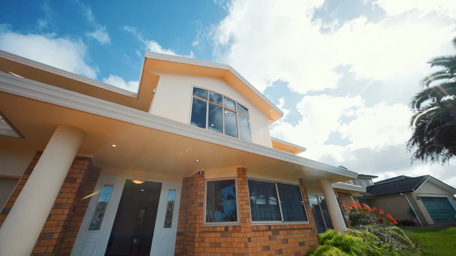 Auckland home rendered from a wireframe into a finished daylight build